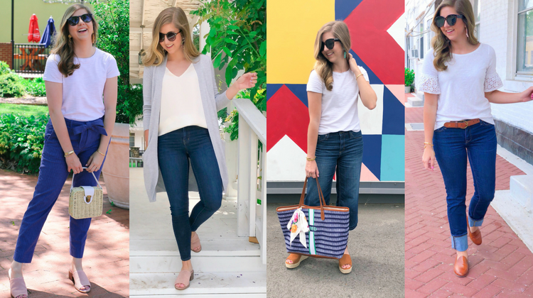 4 Ways To Style a White T-Shirt