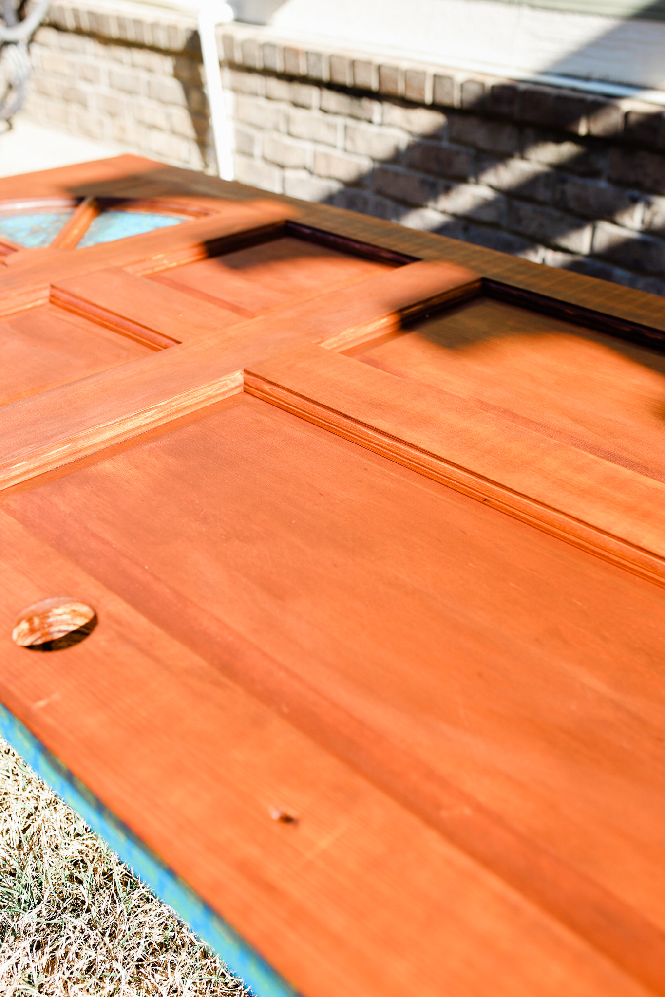 How To Stain and Install An Unfinished Wood Door (Before & After)