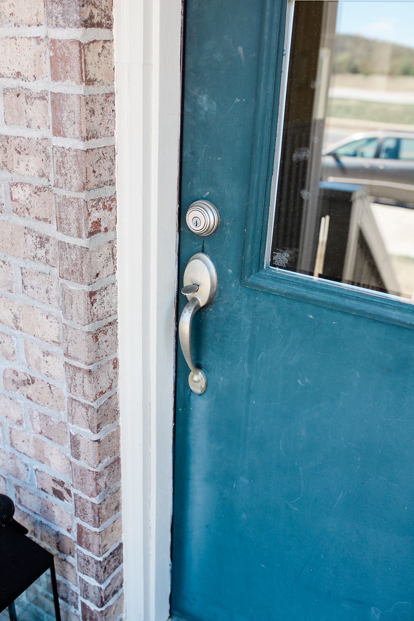 How To Stain and Install An Unfinished Wood Door (Before & After)