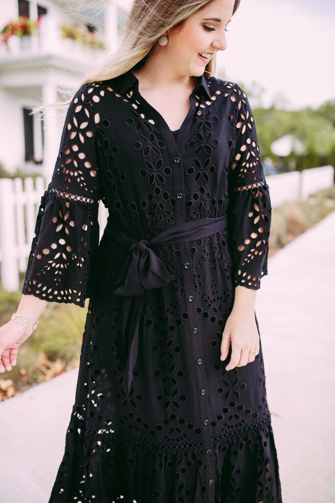 Lilly Pulitzer Meadow Midi Eyelet Shirtdress Review - Thrifty Pineapple